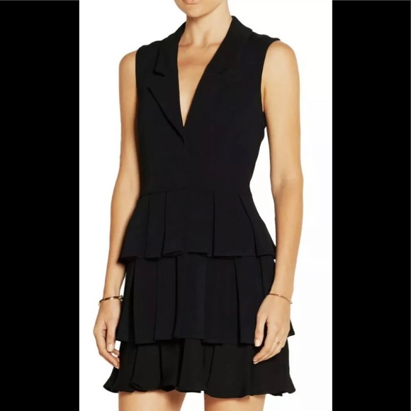 NWOT! BLACK TIE WORTHY SPECIAL!!! Cushnie Pleated Stretch Cady Mini Dress 6 - Picture 4 of 8